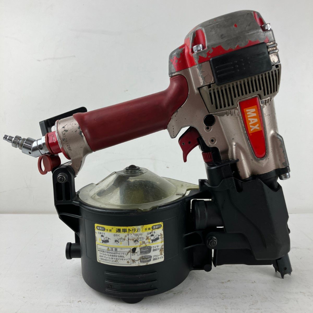  ЗЗMAX マックス 75 mm 高圧 エア釘打ち機 ケース付 HN N 1 レッド 釘打機 エアーツール