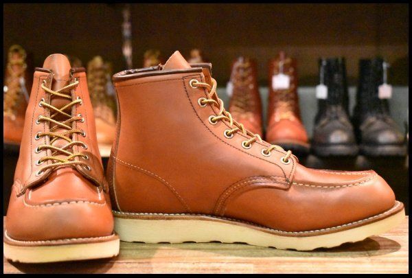 8E 12年 レッドウィング 8875 アイリッシュセッター 赤茶 オロラセット モックトゥ 編み上げ ブーツ redwing HOPESMORE FJ181