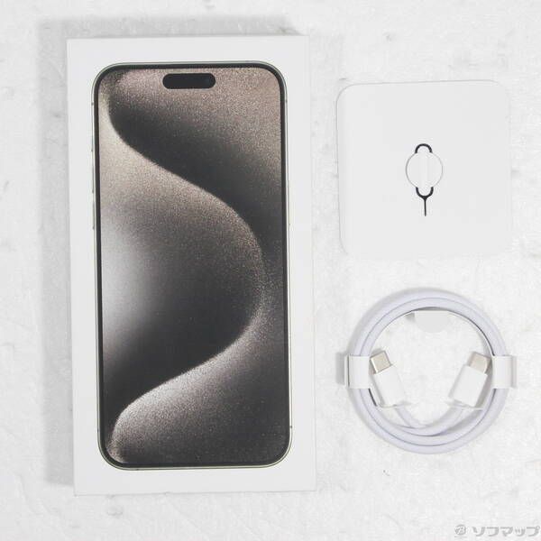 中古品〕 iPhone15 Pro Max 512GB ナチュラルチタニウム MU6W3J
