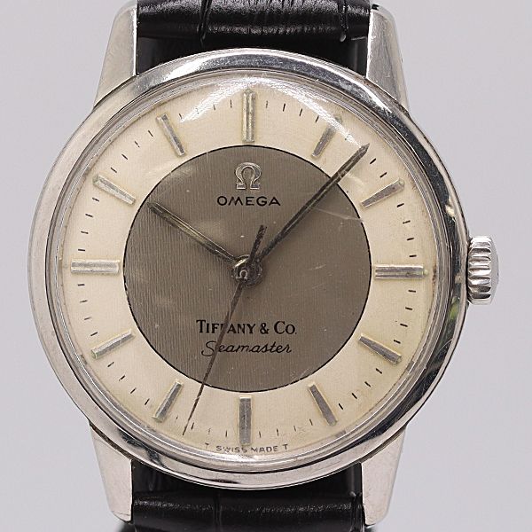 級 稼働 オメガ シーマスター 手巻き ホワイト グレー文字盤 メンズ腕時計 9506200 9OKT MST ABC16716