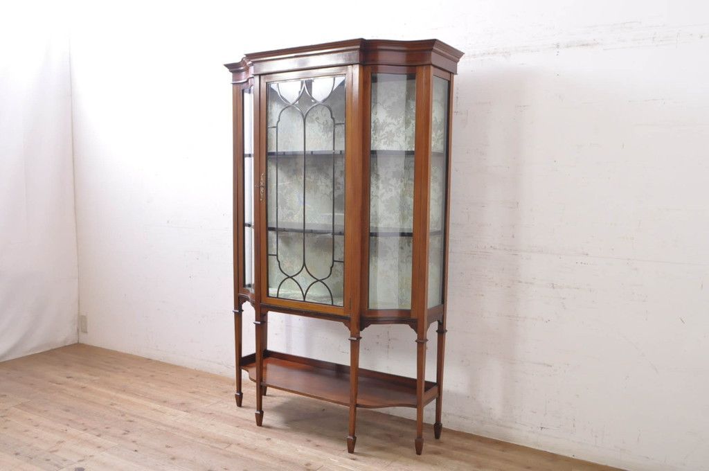 美品　ダーラムファニチャー　カナダ製　照明付　飾棚　キュリオケース　キャビネット 美品 ダーラムファニチャー カナダ製 照明付 飾棚 キュリオケース