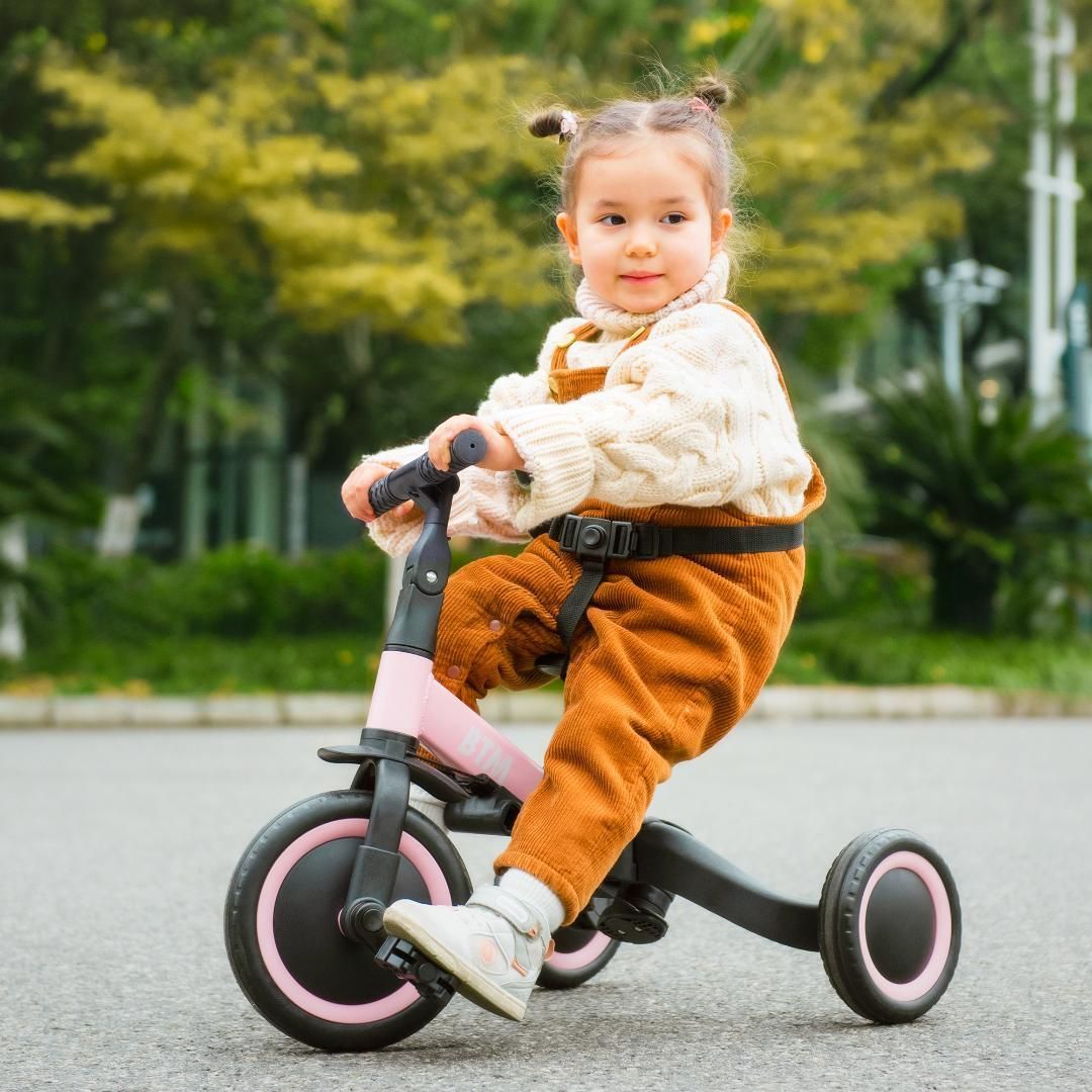 三輪車 子供 5in1 5way 足けりバイク 足けりバイクベビーカー 手押し棒