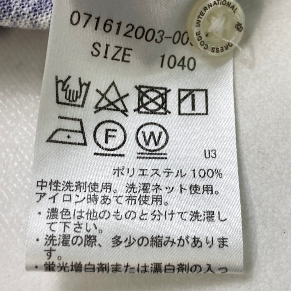 サイズ：40 ZOY ゾーイ 071612003 半袖ポロシャツ 総柄 パープル