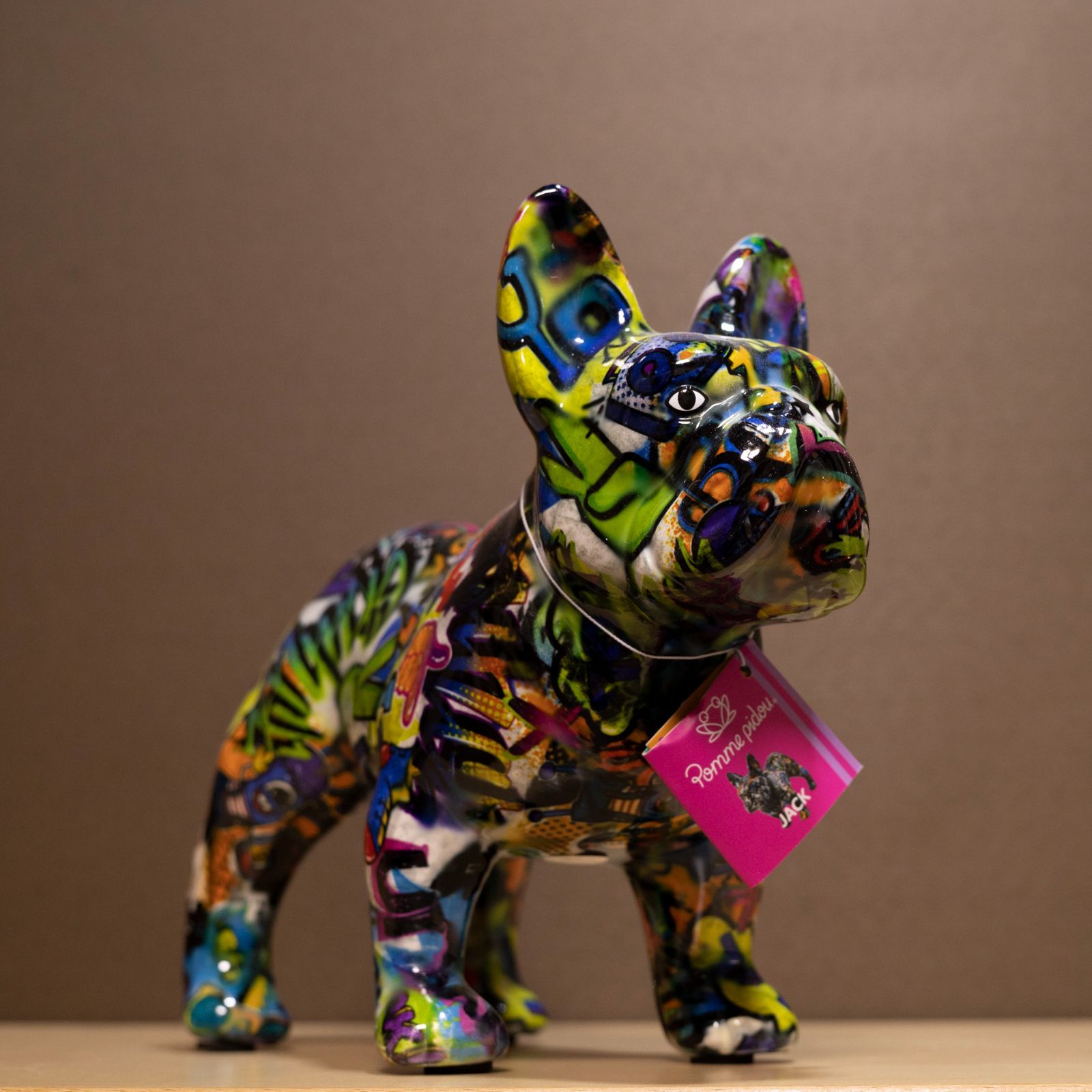 廃盤決定 在庫限り ポンピドゥ フレンチブルドッグ レインボー 貯金箱 犬 イヌ Marketingagricola Pt