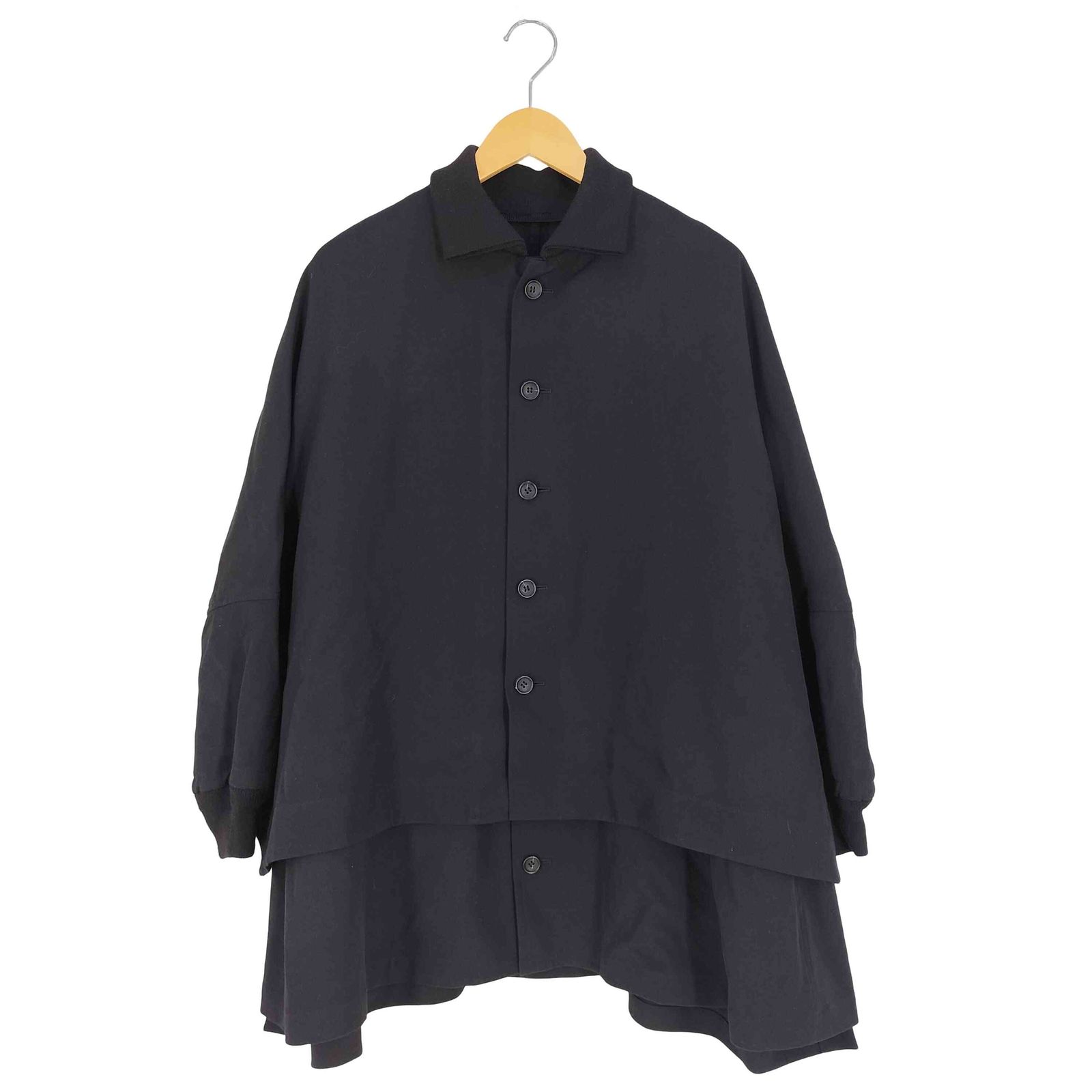 ヨウジヤマモト Yohji Yamamoto collections 2|60 WOOL GABARDINE DOUBLE LAYERED PADDED COAT レディース JPN 1