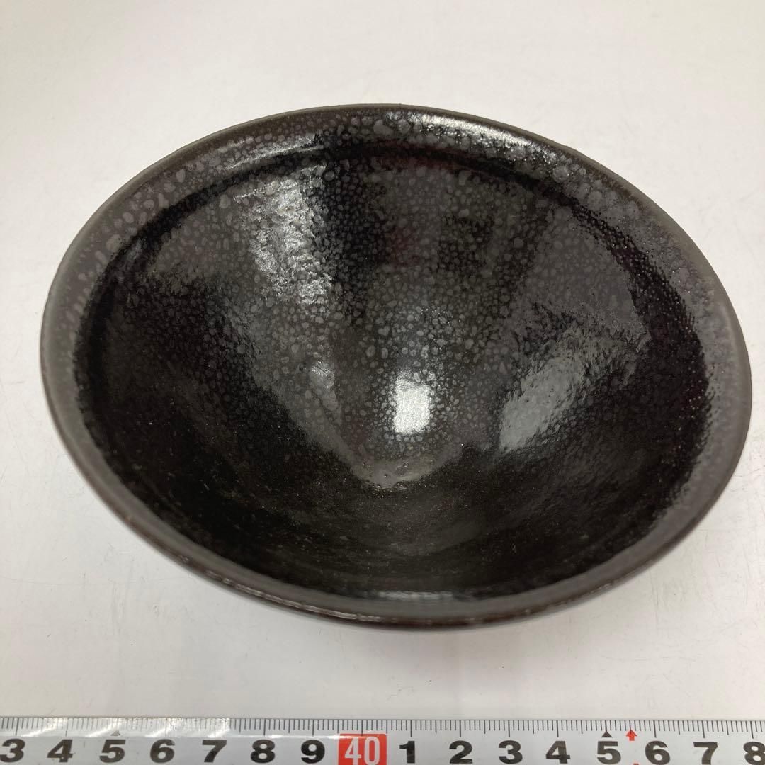 中国古玩　油滴天目茶碗　木箱付　直径12.8㎝　本Y5-0306①タルニ 中国古玩 油滴天目茶碗 木箱付 直径12.8㎝ 本Y5-0306①タルニ - メルカリ