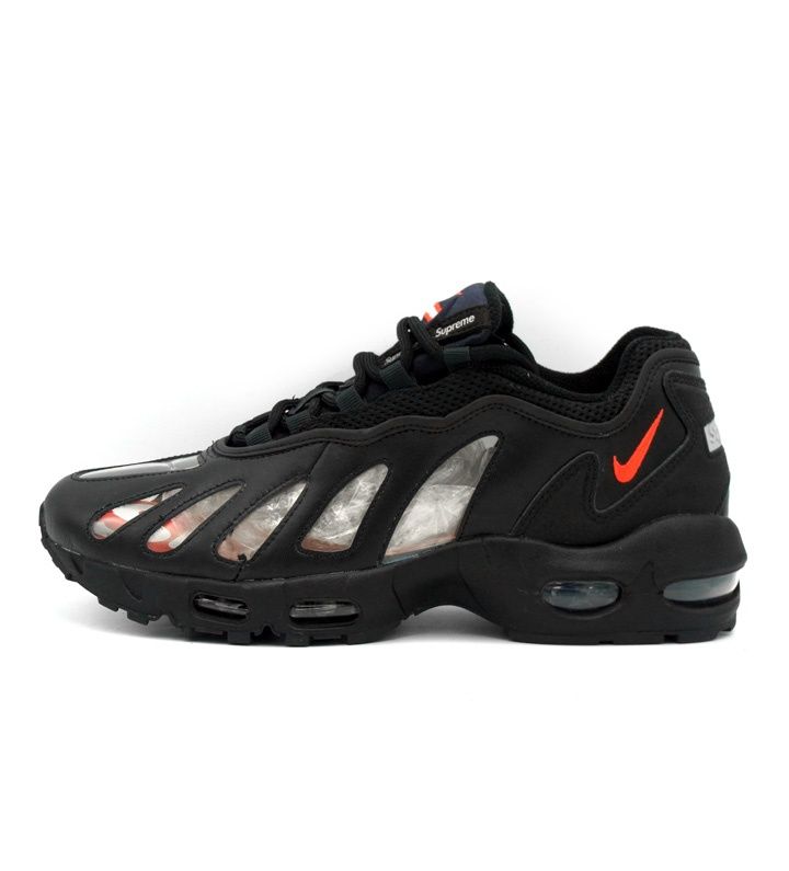 ナイキ NIKE × シュプリーム Supreme 【 AIR MAX 96 BLACK SPEED RED CLEAR CV7652 002 】 エア マックス 96 ブラック スピード レッド　f24763