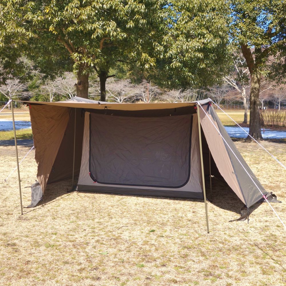 グリーンステージ 2ルームトンネルテント キャリーバッグ付属 4〜5人用