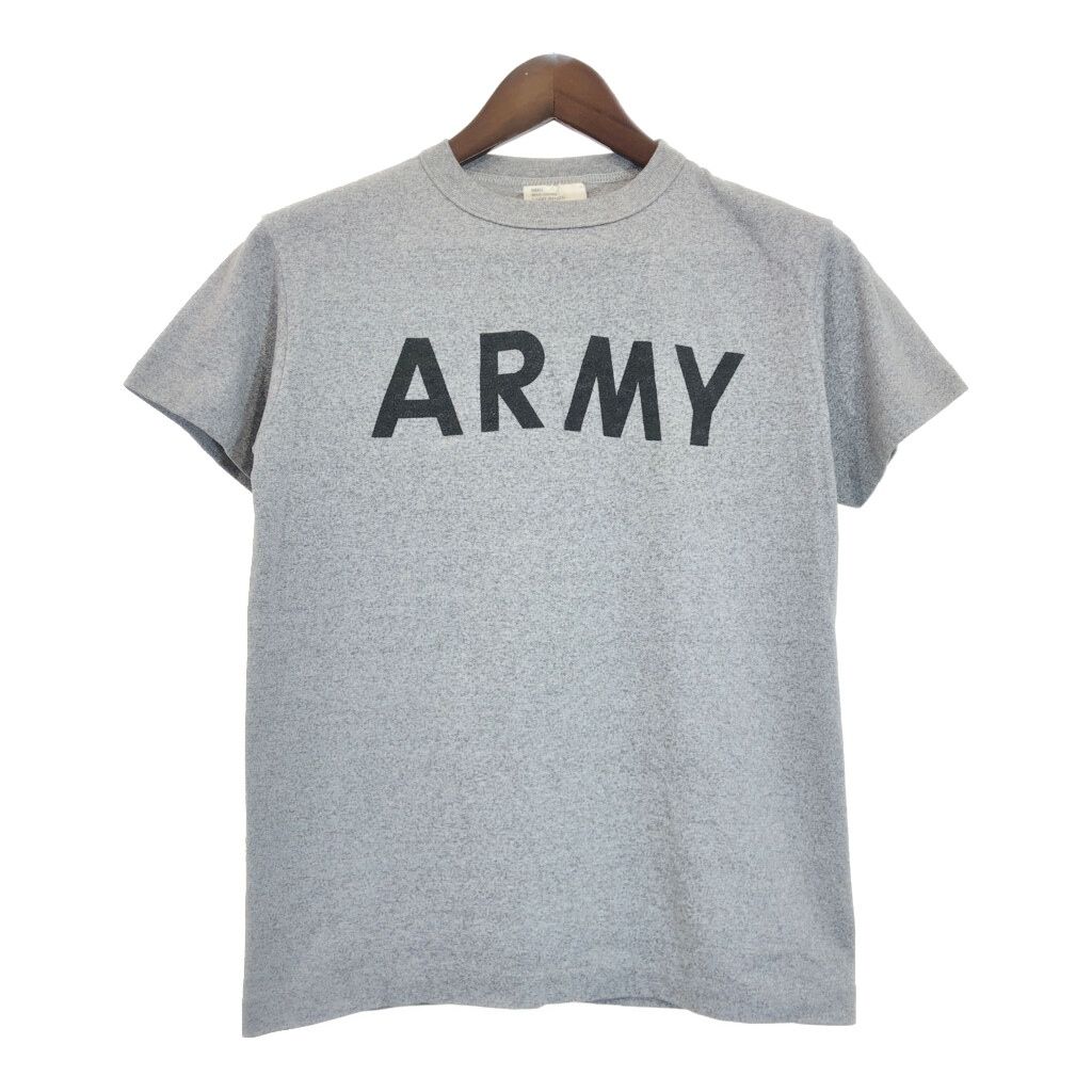 90年代 米軍実物 U.S.ARMY PFU トレーニングTシャツ 半袖Ｔシャツ ミリタリー グレー (メンズ SMALL) 中古 古着 T3923