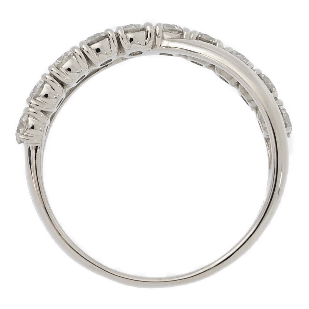 1ct/10P・ツイスト ダイヤモンド リング・指輪/Pt900-4g/15号/#55