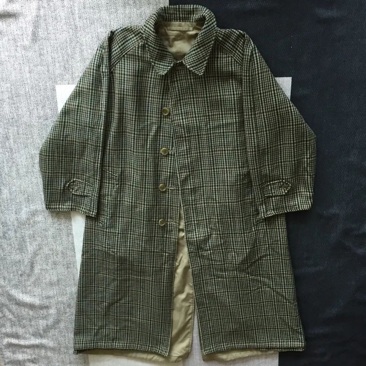 ヴィンテージ BURBERRY(バーバリー ) リバーシブル ツイード バルマカーン コート