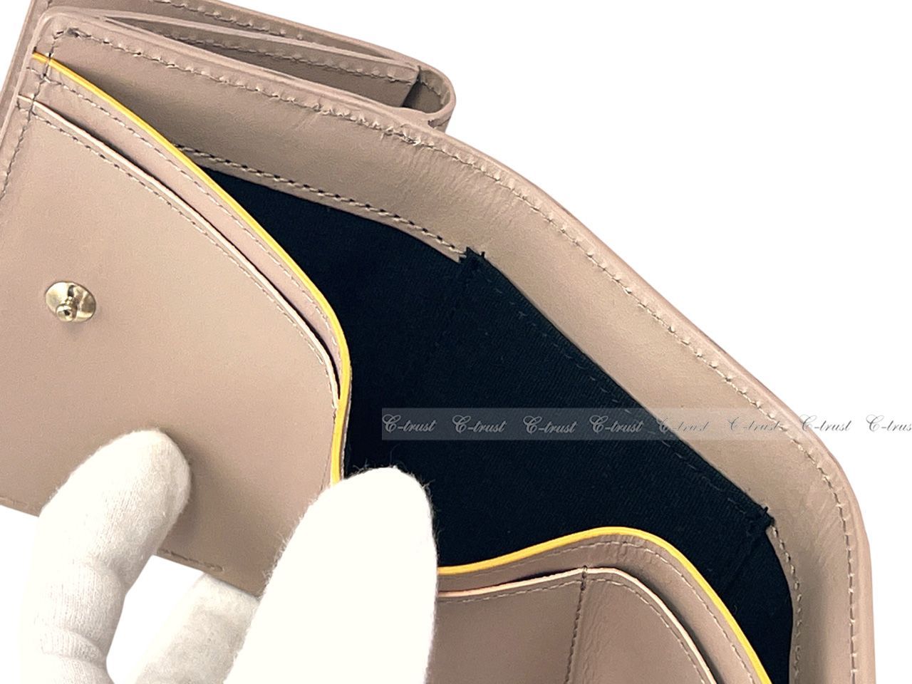 Paul Smith ポールスミス ミニ 財布 3折り コイン カード レザー ロゴ ベージュ L851 TEANAYIS_COM