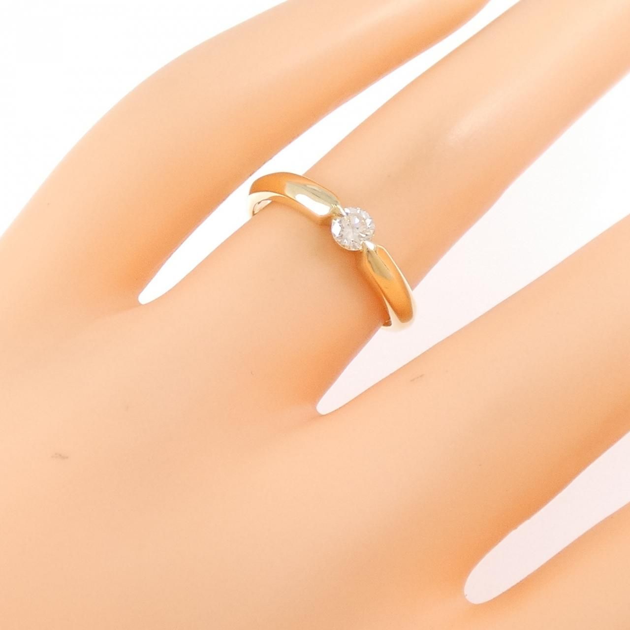 K18YG ソリティア ダイヤモンド リング 0.20CT - メルカリ 