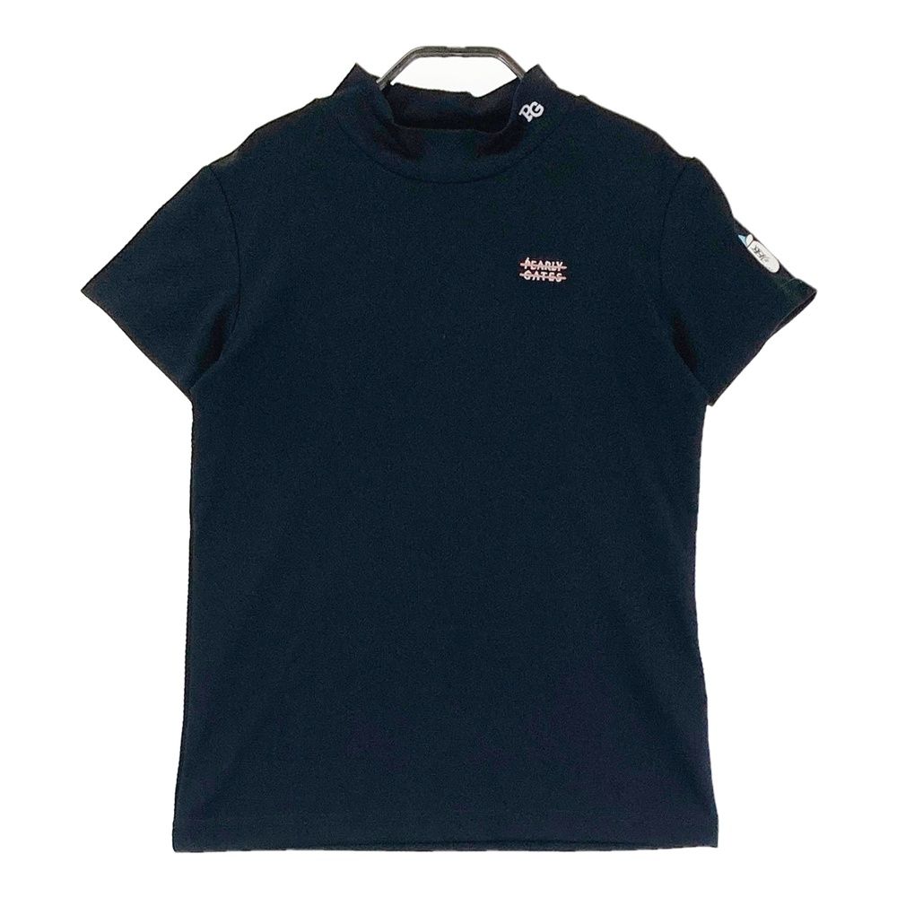 サイズ 0 PEARLY GATES パーリーゲイツ 2025年モデル ハイネック 半袖Tシャツ ネイビー系 240101534744 ゴルフウェア レディース ストスト