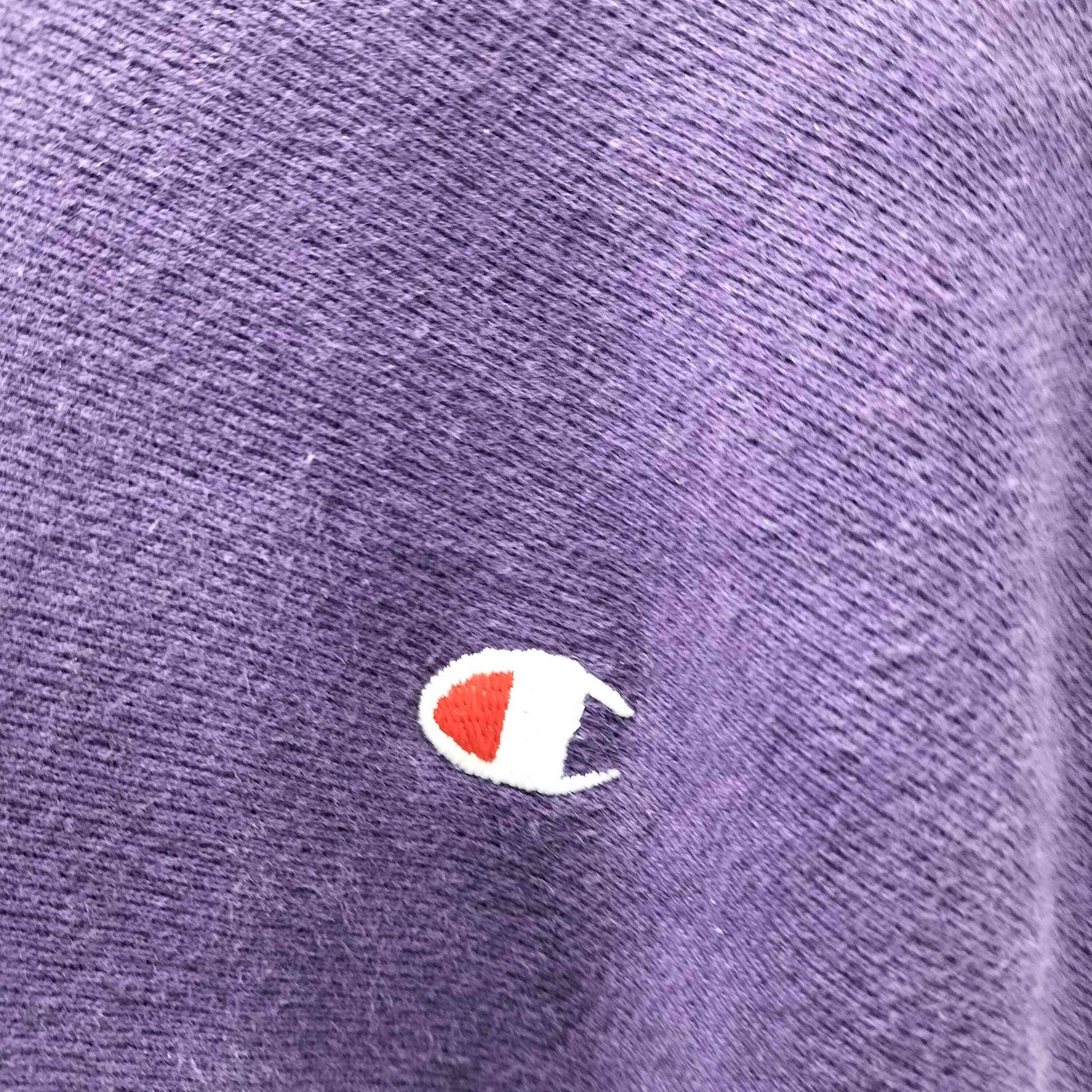 チャンピオン　リバースウィーブ　刺繍タグ　茄子紺 90s目あり パープル M チャンピオン Champion 90S USA製 刺繍タグ REVERSE WEAVE