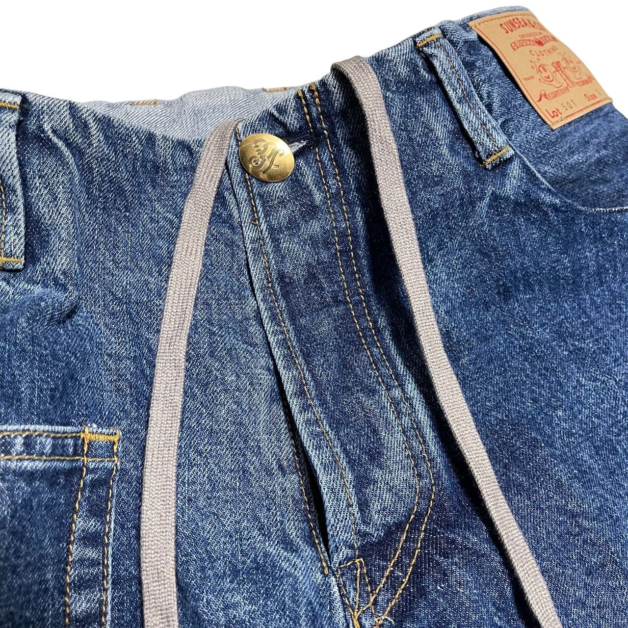 SUNSEA サンシー SS Altanating Denim ドローコードデニムパンツ