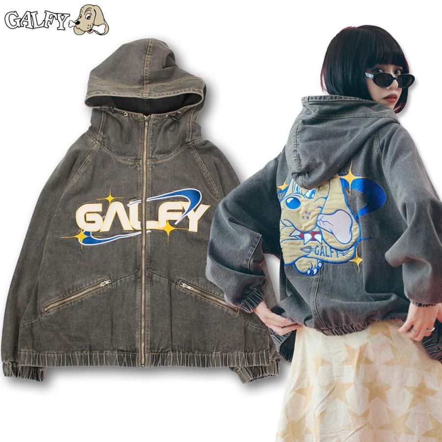 ガルフィー GALFY ダーティーデニムフードジャケット 143000
