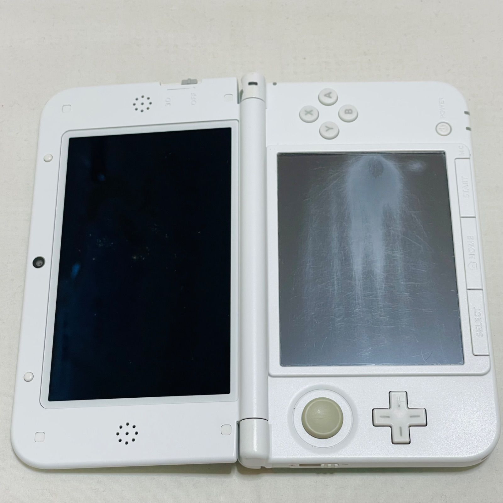 ジャンク【中古】ニンテンドー 3DS LL 本体 ミント×ホワイト AC 