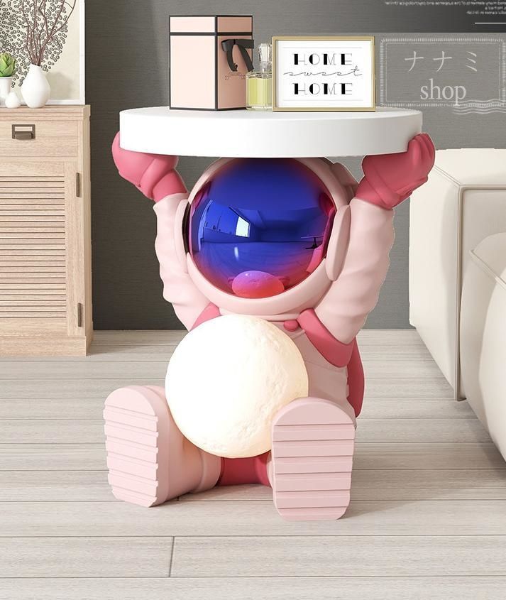 宇宙飛行士の床装飾ホームアクセサリーリビングルームテレビキャビネットソファー隣の宇宙飛行士ベッドサイドテーブルコーヒーテーブル新築祝い