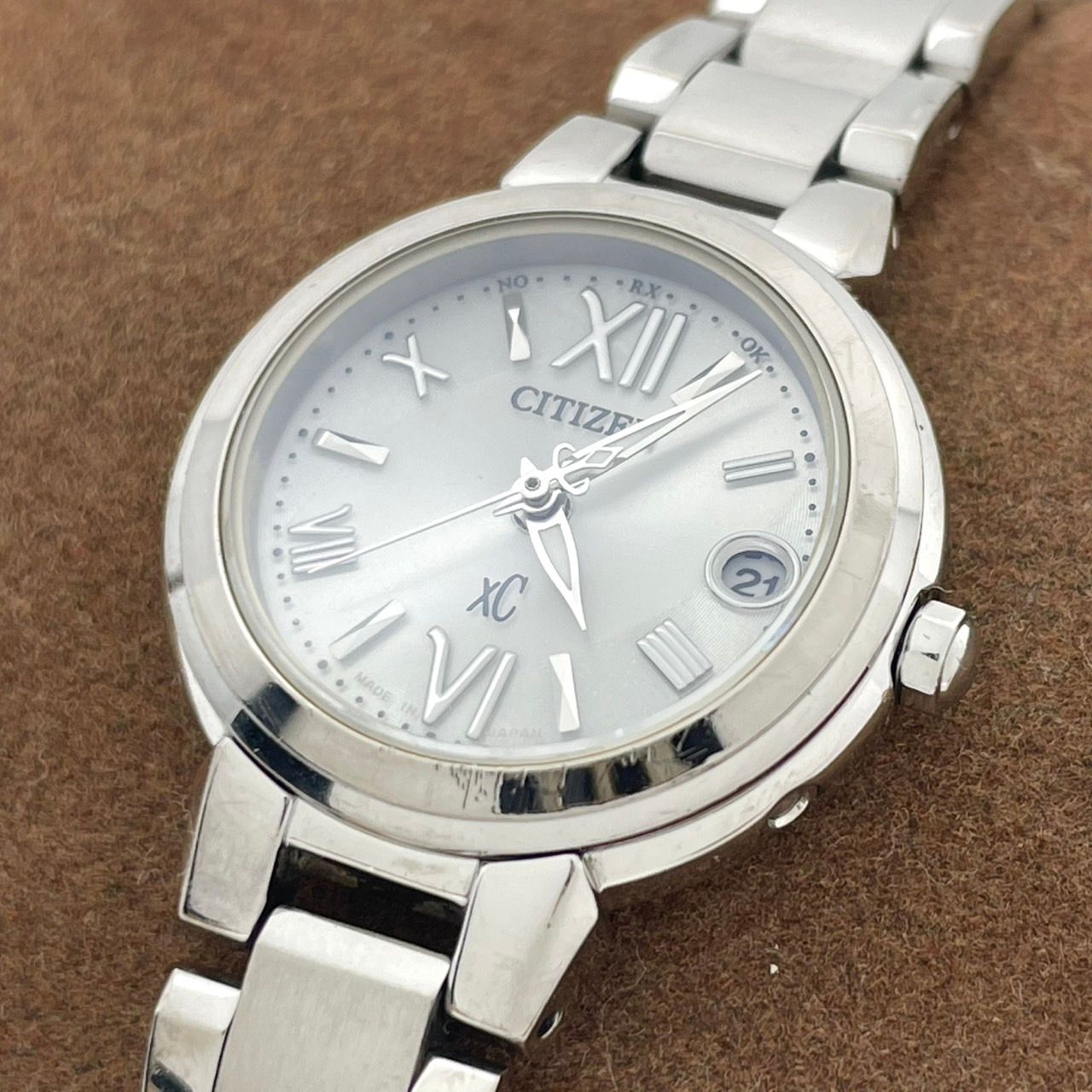 ★超美品シチズン　クロスシーH058-016545TA 電波ソーラー、美品】シチズン クロスシー シルバー H058