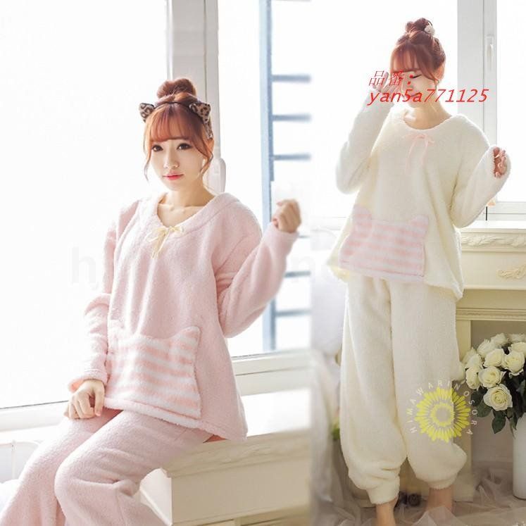 パジャマ レディース 冬 あったか アニマル バイル地 女性 寝間着 厚手 婦人服 ルームウエア 部屋着 ネコ 大きいサイズ モコモコ 保温 yan5a771125