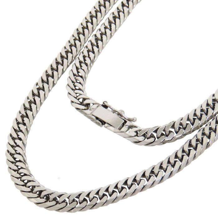 喜平 6面 W ダブル ネックレス Pt850 40.4g 40cm チェーン