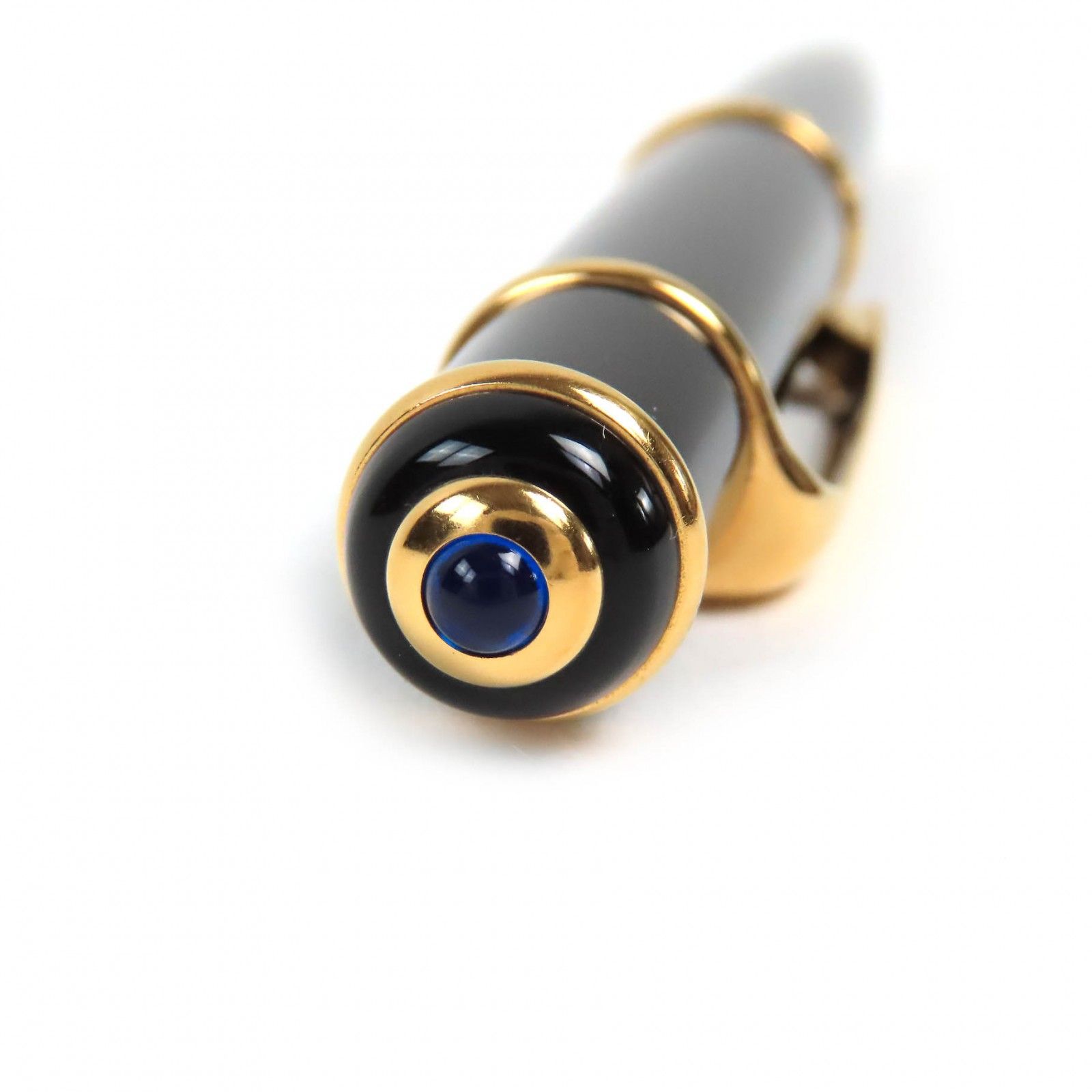 Cartier カルティエ　ツイスト式ボールペン　ブラック/ゴールド　美品 Cartier - 良品▽Cartier カルティエ トリニティ ロゴ刻印入り