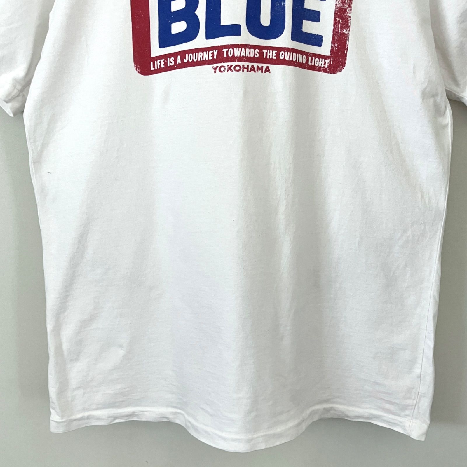 レア物　Blue Blue非売品　Tシャツホワイト BLUE/BLUE ブルーブルー/聖林公司☆1967/横浜ロゴTシャツ/白TEE