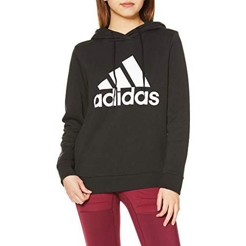 アディダス(adidas) スウェット パーカー エッセンシャルズ リラックスド ロゴパーカー 29049 レディース ブラック/ホワイト(GM5514) Sサイズ