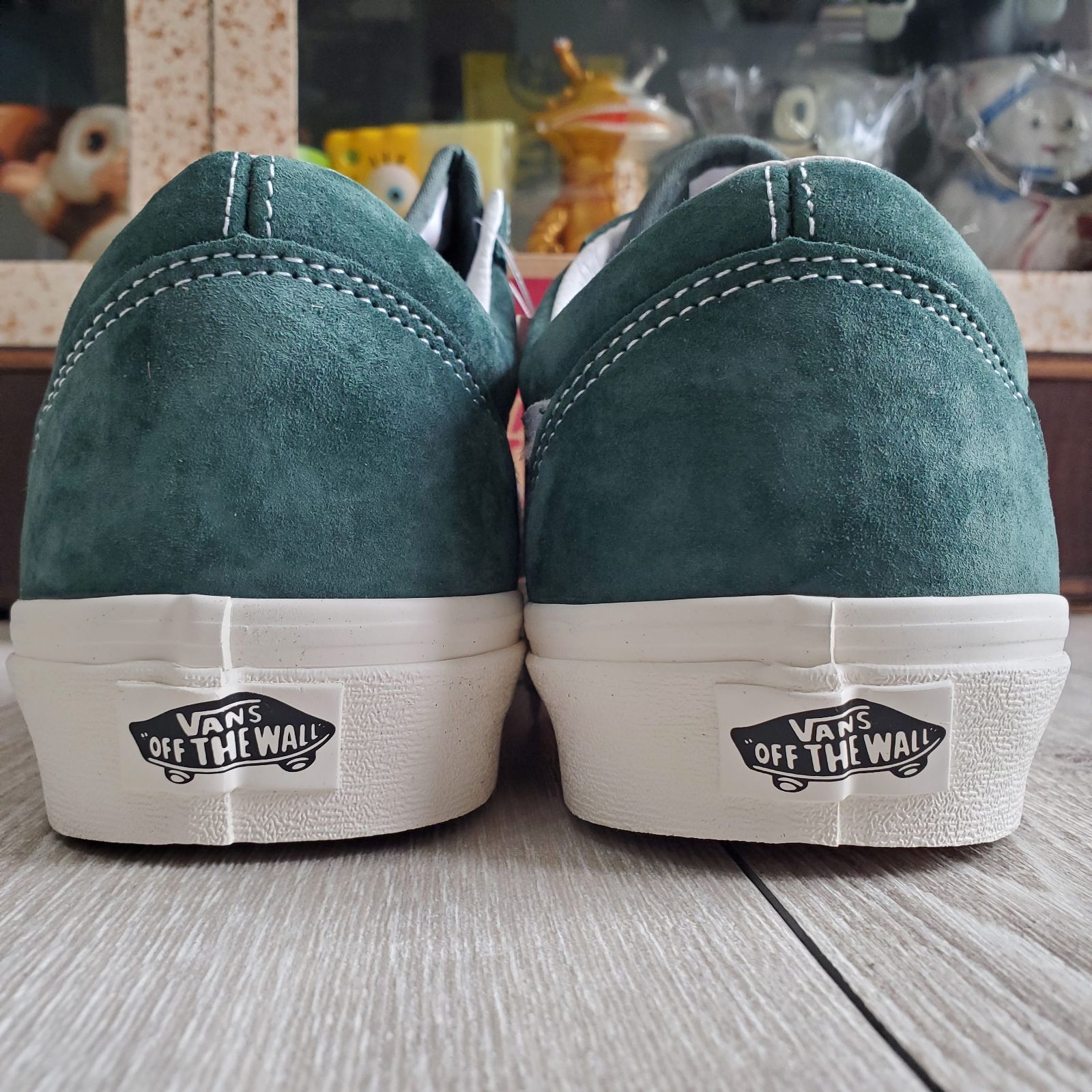 VANSバンズ■新品未使用 2022年 USA企画 廃版 限定 Pig Suede Collection Jungle Green OLD SKOOL オールドスクール US10H JP28.5 緑 本革 オールスエード 定価10450