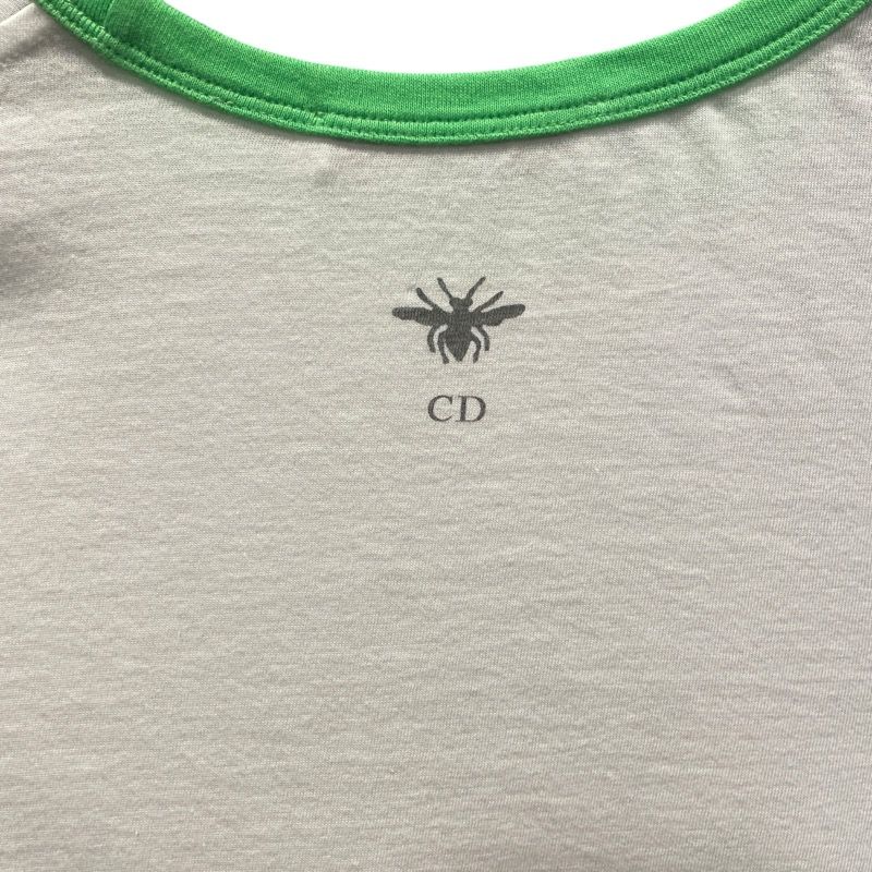 クリスチャン・ディオール Christian Dior ロゴプリントTシャツ 223T18A4499 ホワイト コットン 半袖Ｔシャツ レディース 中古 クリスチャン・ディオール Christian Dior ロゴプリントTシャツ