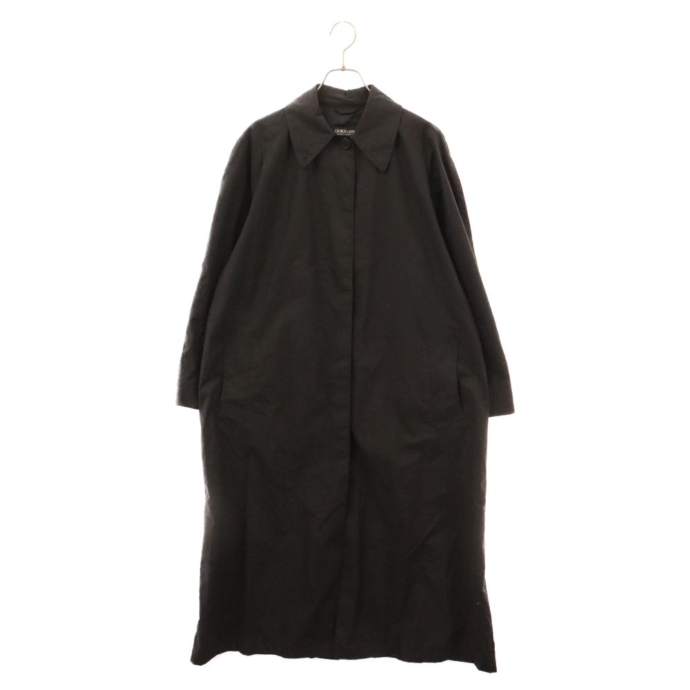 GIORGIO ARMANI (ジョルジオアルマーニ) ステンカラー コート ブラック 757907