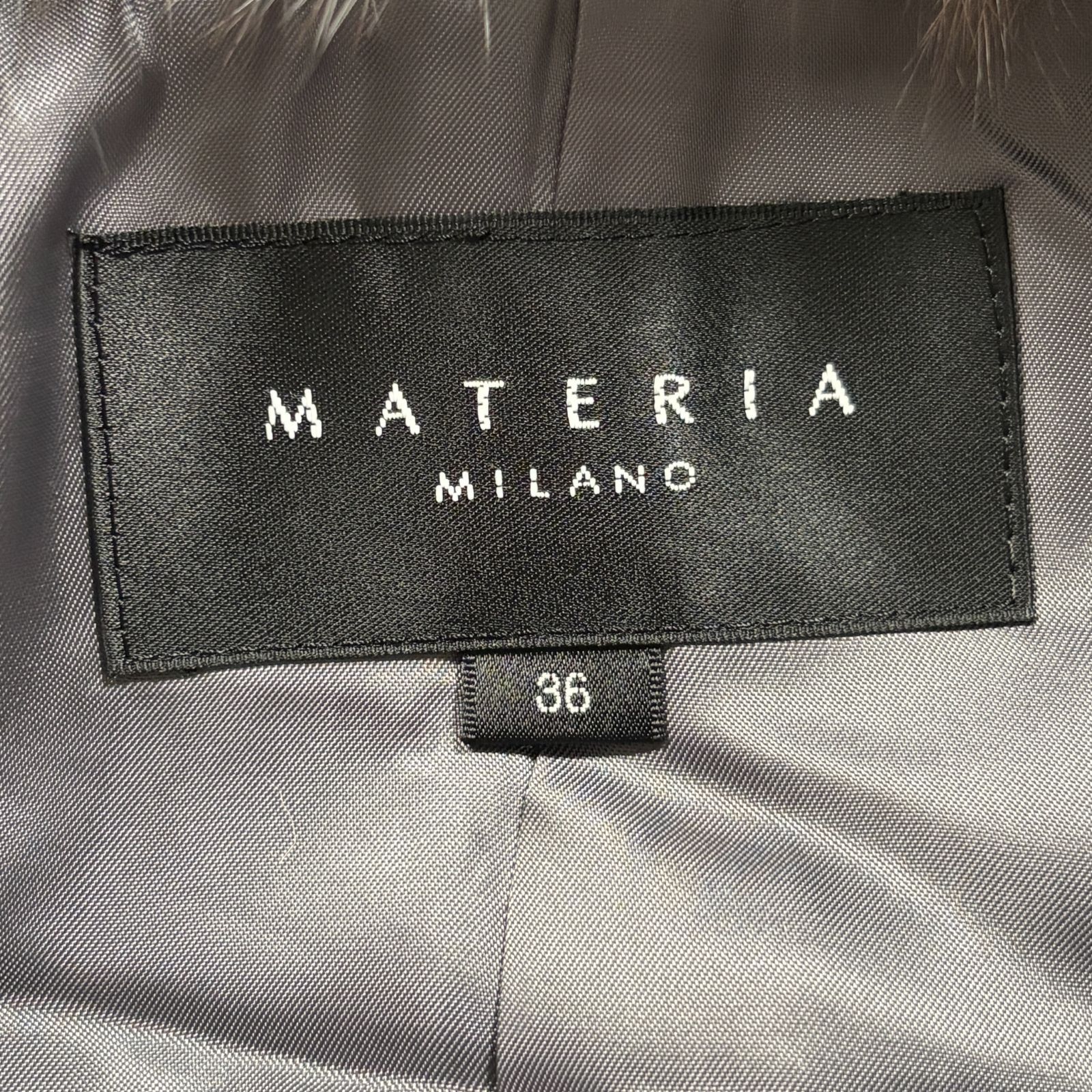 ほぼ未使用 MATERIA マテリア リアルファー アンゴラ ウール ロング