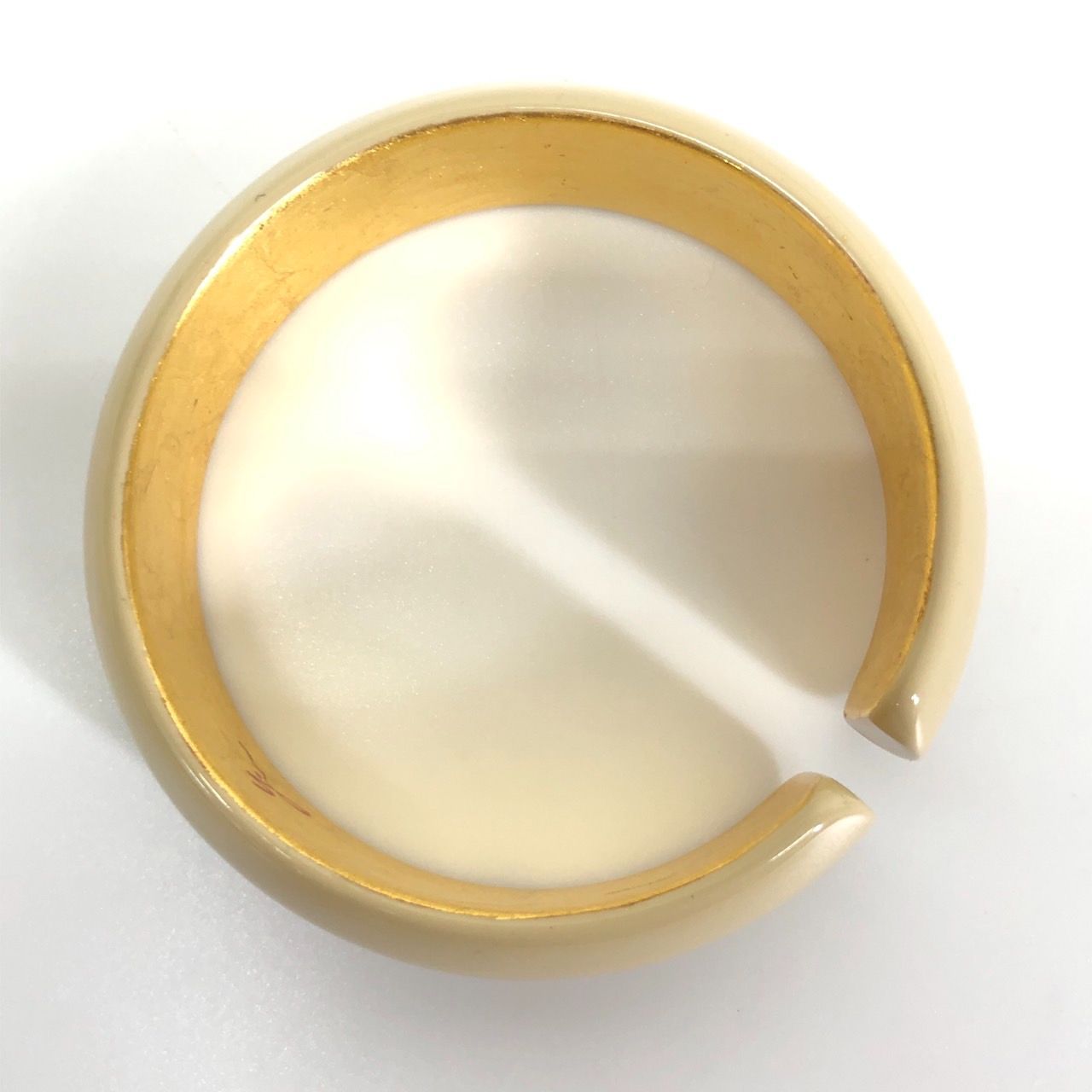 坂本これくしょん バングル 金箔 象牙色 漆 栃の木 sakamoto rie