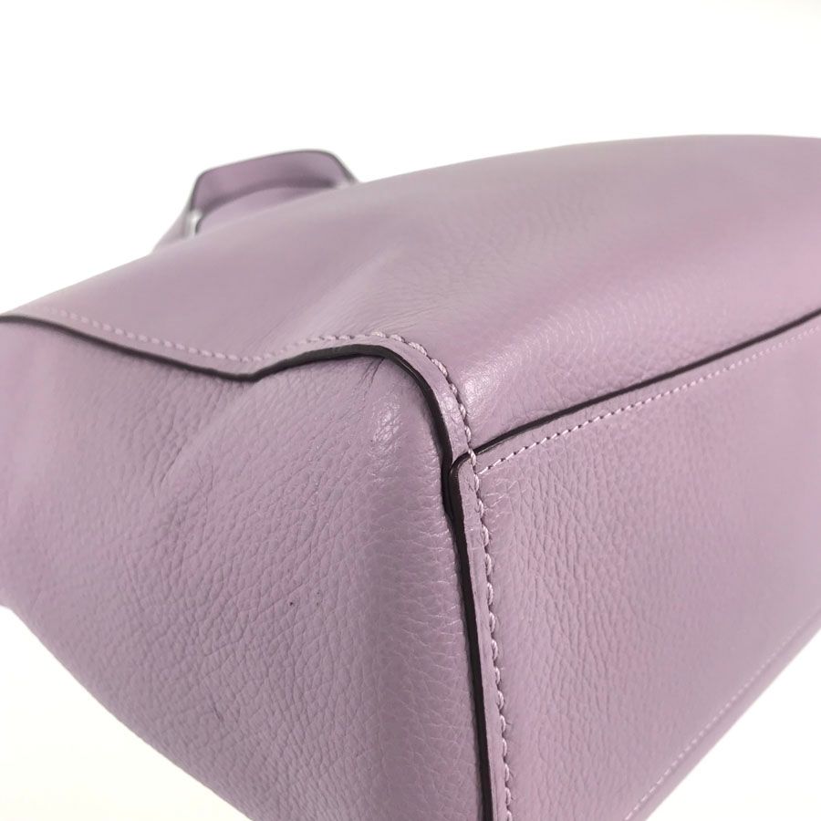 コーチ COACH F76701 パープル レザー トートバッグ rsa【中古