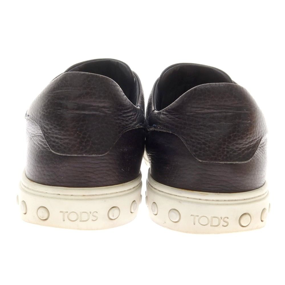 中古】トッズ TOD'S レザー スリッポン スニーカー ブラック