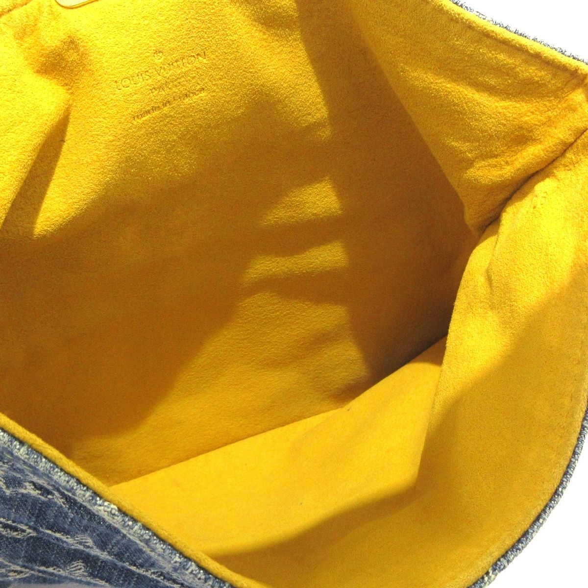 ルイヴィトン モノグラム デニム ポシェット プラ M95007 ポーチ Louis Vuitton Blue Monogram Denim Pochette Plat Clutch M95007