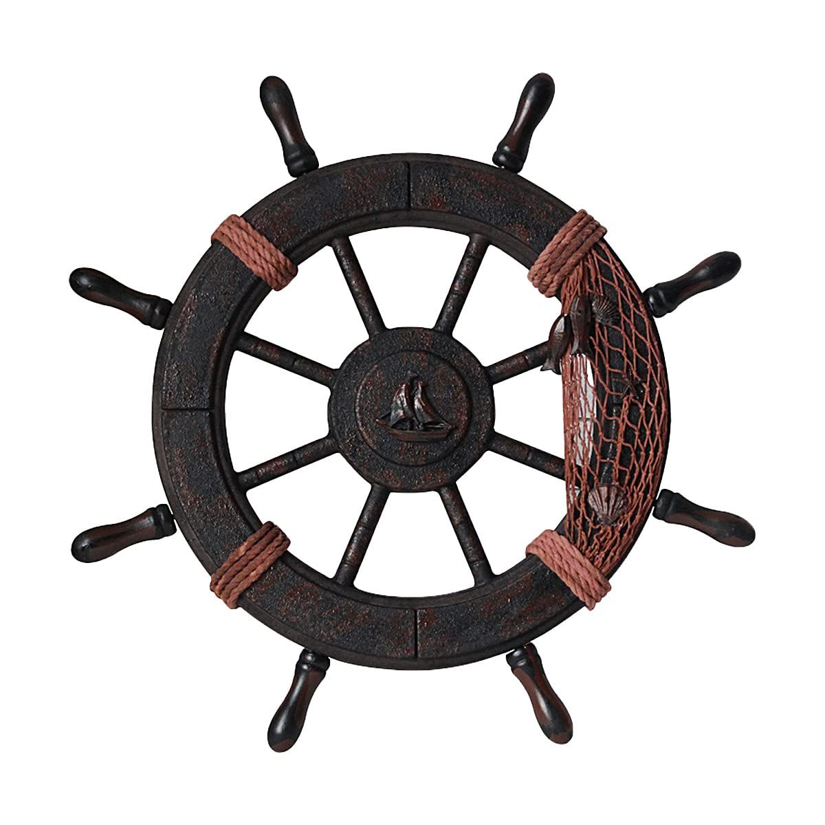 アンティーク　船　舵　かざり アンティーク船舵かざり