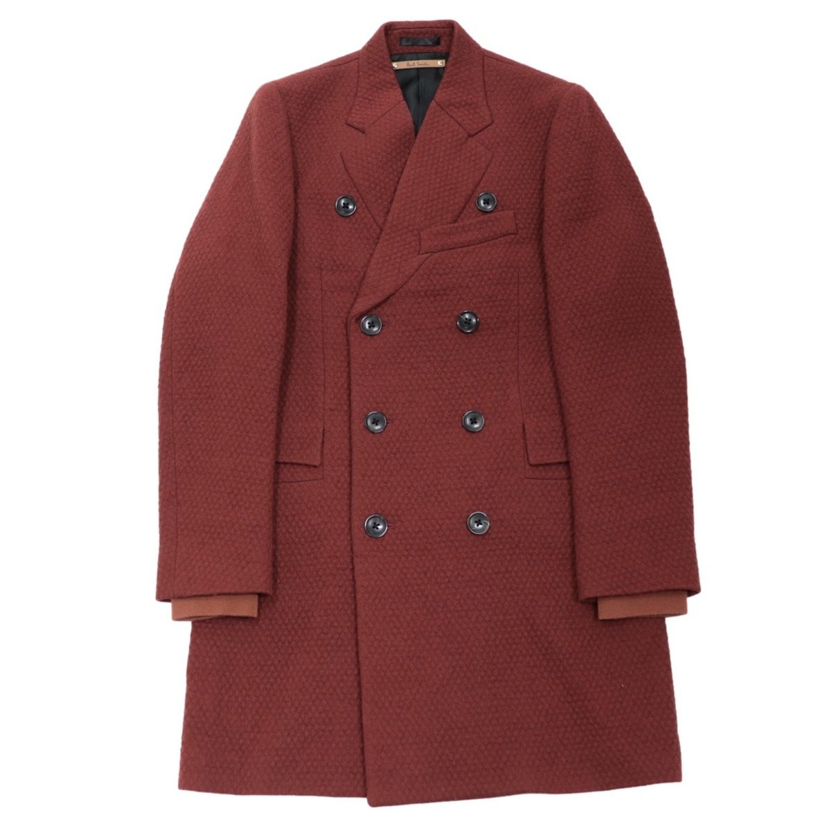 【極美品】Paul Smith 　ポールスミス　チェスターコート　総柄　ベロア調 極美品】Paul Smith ポールスミスチェスターコート総柄ベロア調