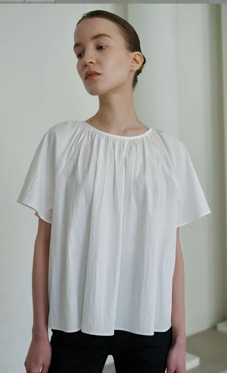 モヘ Rustle blouse ivory ブラウス