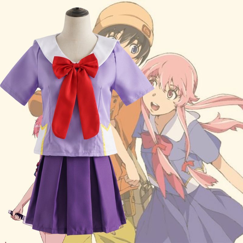 □『未来日記』我妻由乃コスプレ衣装 学園セーラー服 Cosplay