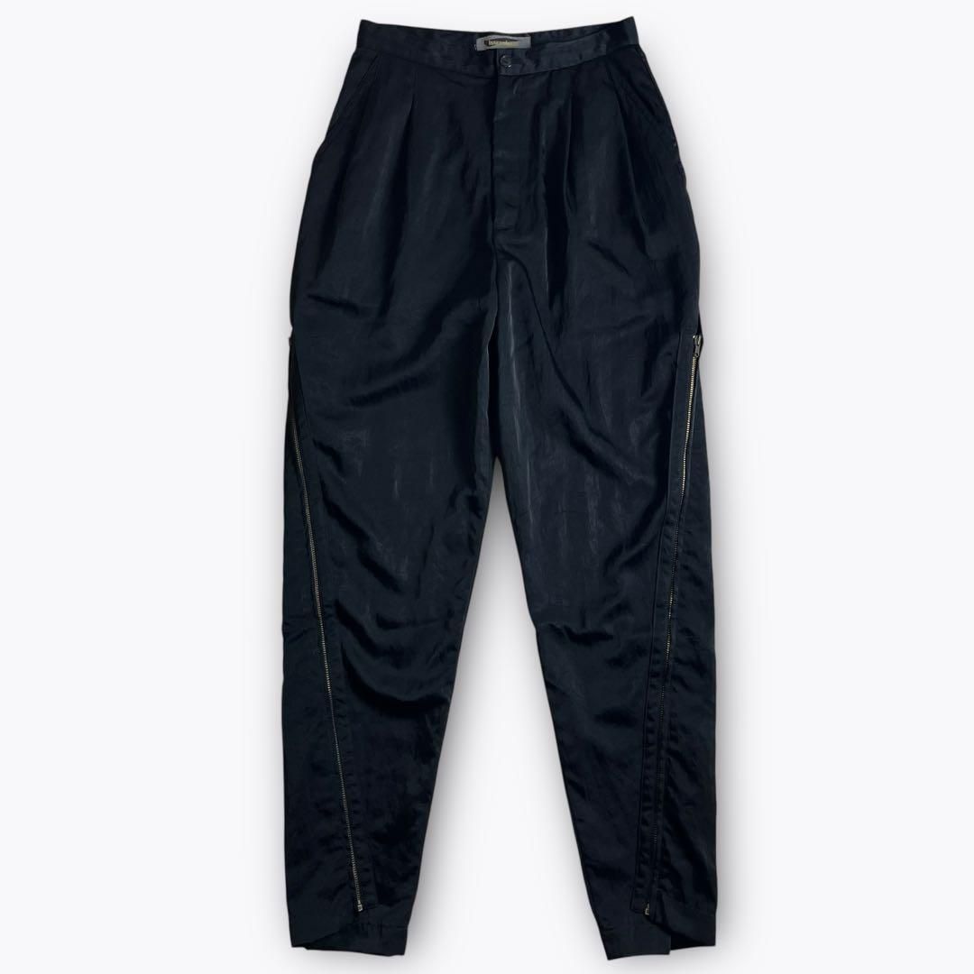 80s ISSEY MIYAKE ジップ ギミック ナイロンパンツ ブラック 2000000018461
