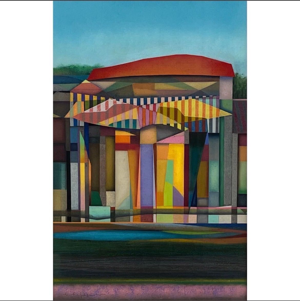 長谷川龍彦 無題 パステル 抽象画 2011年制作 松坂屋シール 2012年個展 作 名古屋市出身 愛知県立芸術大学大学院修了