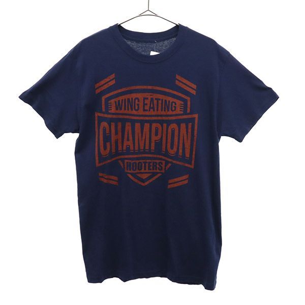 フーターズ 未使用 プリント 半袖 Tシャツ M ネイビー系 HOOTERS ロゴ メンズ 【中古】  【230823】 メール便可