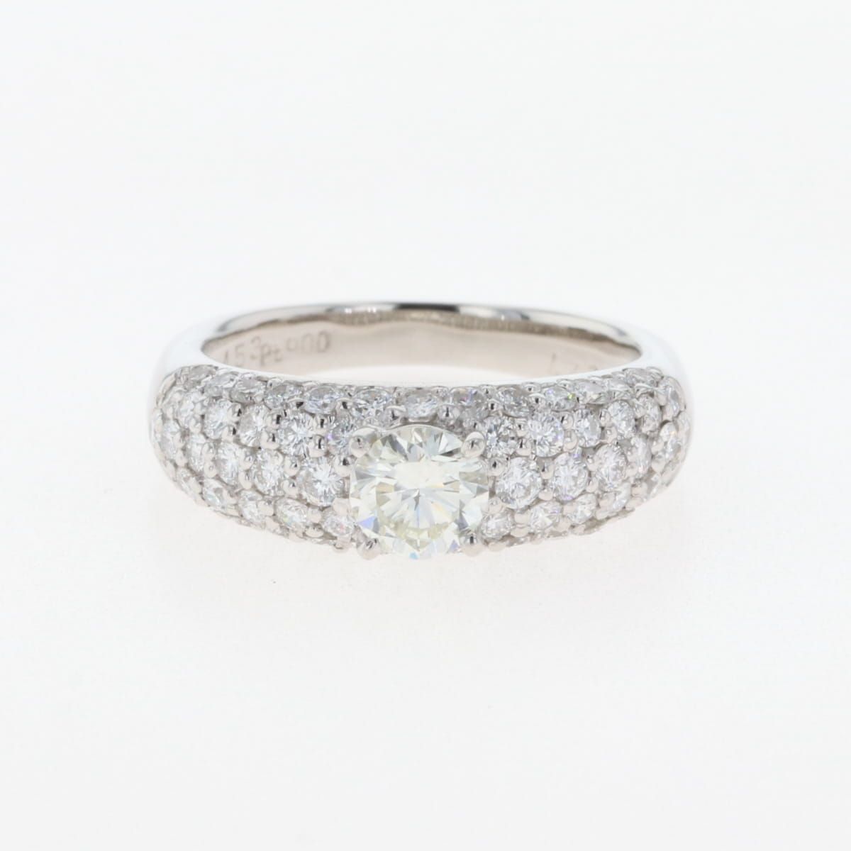 ダイヤモンド デザインリング プラチナ 指輪 メレダイヤ リング 10.5号  