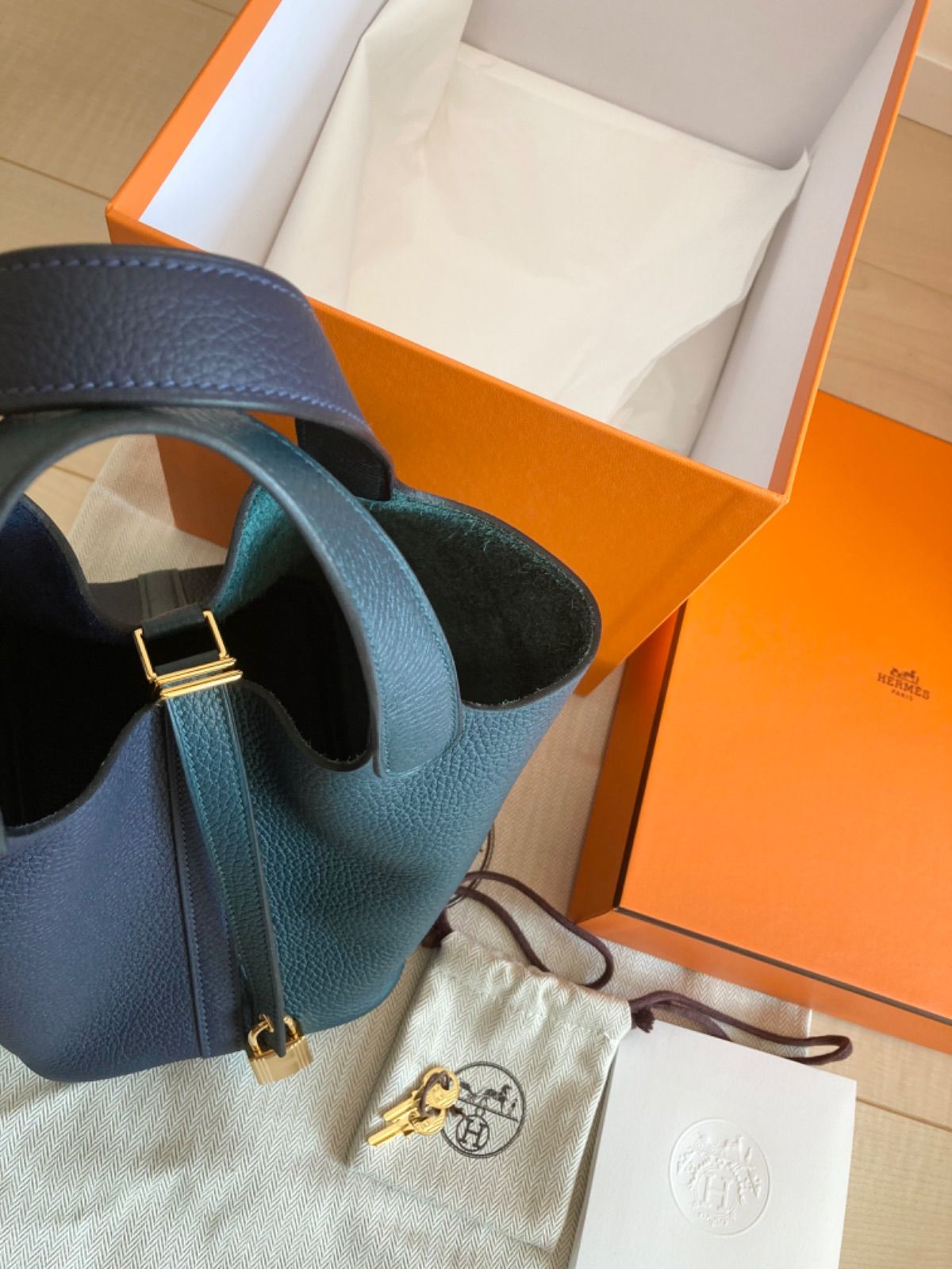 HERMES エルメス ピコタンロックPM18 バイカラー Picotin 鑑定済