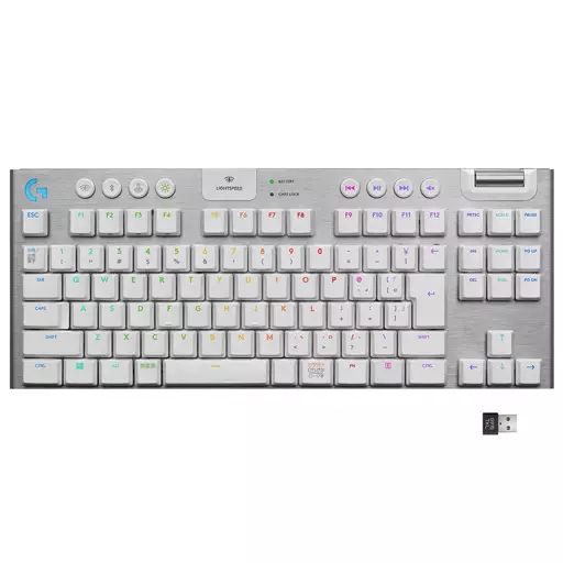 PCハード ロジクール LIGHTSPEEDワイヤレス RGBメカニカル ゲーミングキーボード G913 TKL タクタイル|ホワイト G913-TKL-TCWH