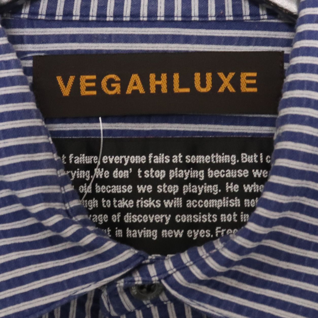 VEGAHLUXE MOVING MAGIC サイドテープ ストライプ シアサッカー シャツ 