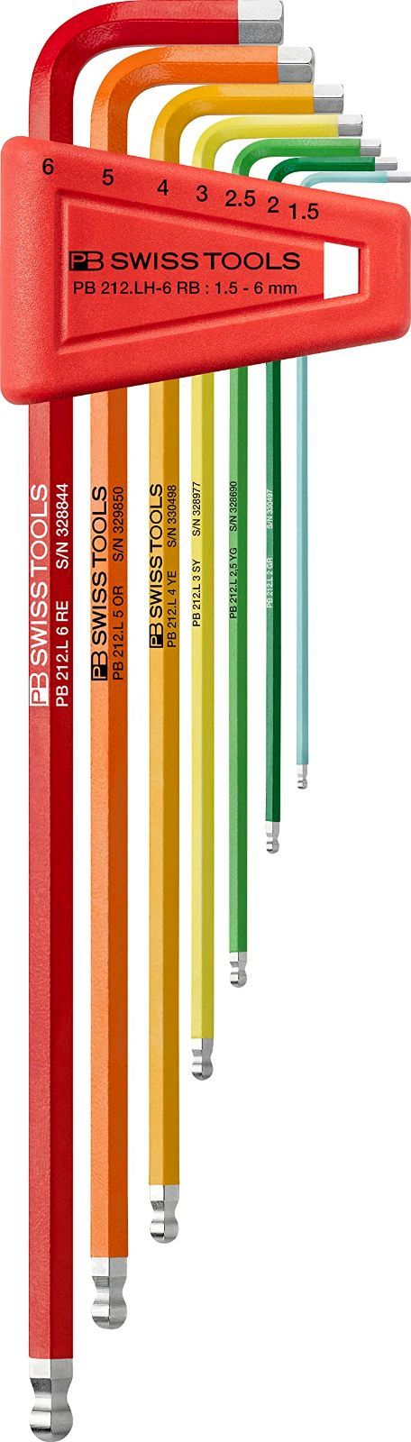 PB SWISS TOOLS PB(ピービー) ボール付き ロング六角レンチセット 212LH-6RB