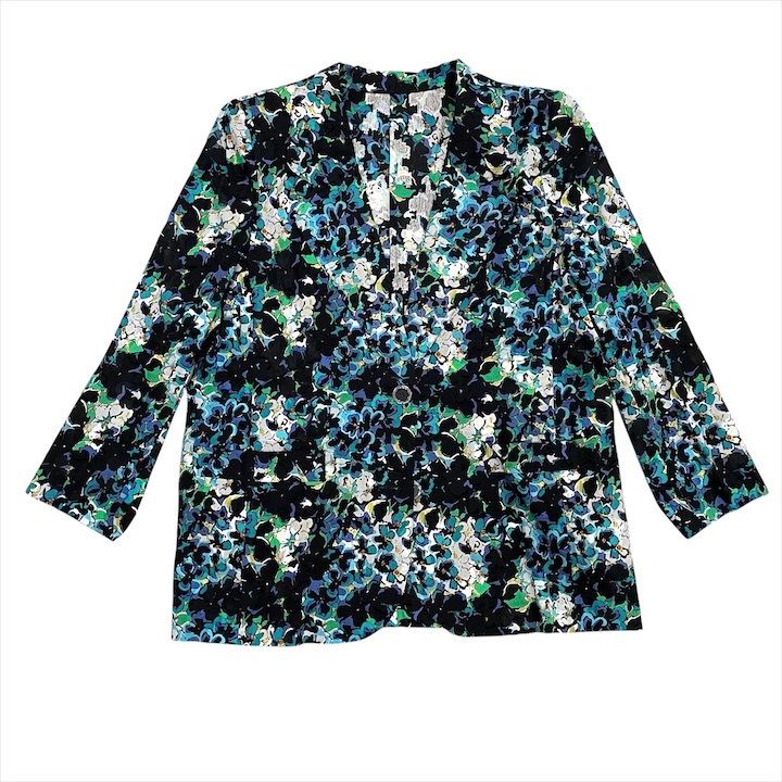 未使用タグ付き Leilian レリアン ボタニカル フラワー 総柄